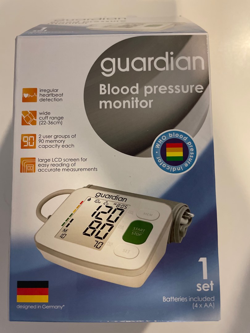 Guardian blood pressure monitor, Health & Nutrition, Health Monitors & Weighing Scales on Carousell
