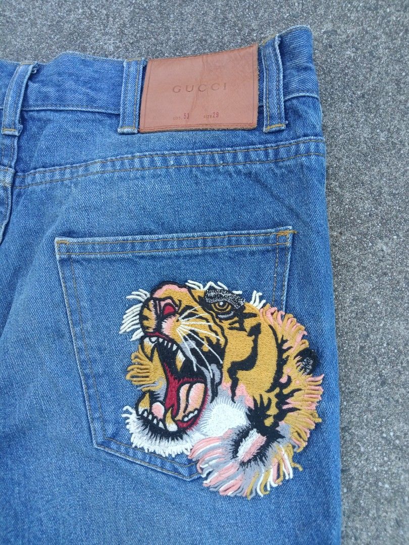 Gucci jeans with tiger clearance