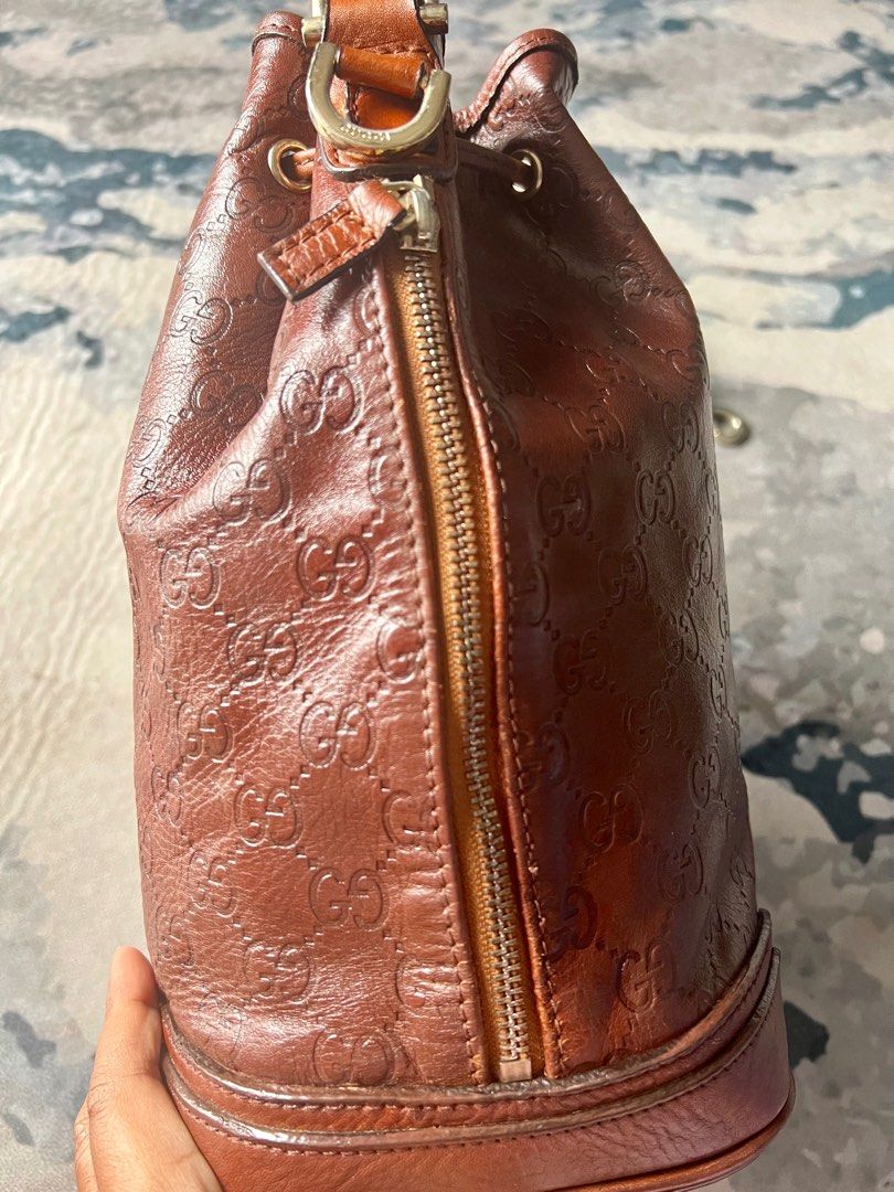 Gucci Vintage - Guccissima Tote Bag - Brown - Leather Handbag