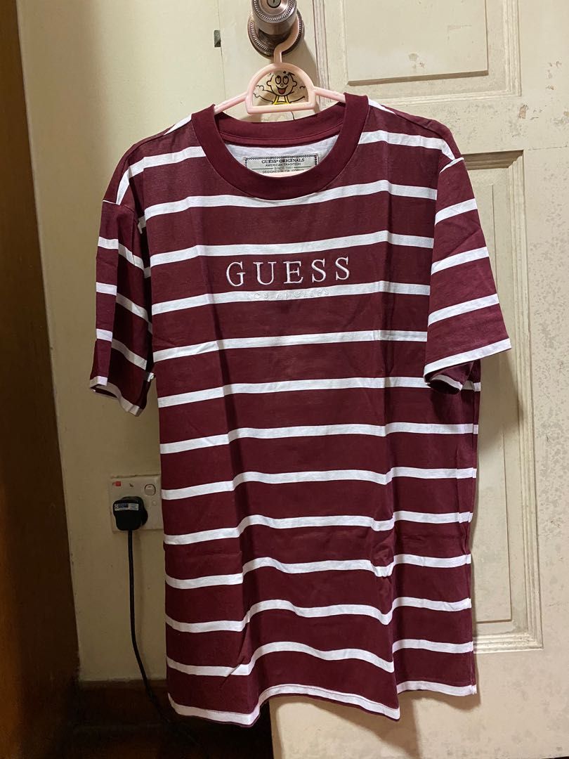 Guess striped tee red 2025