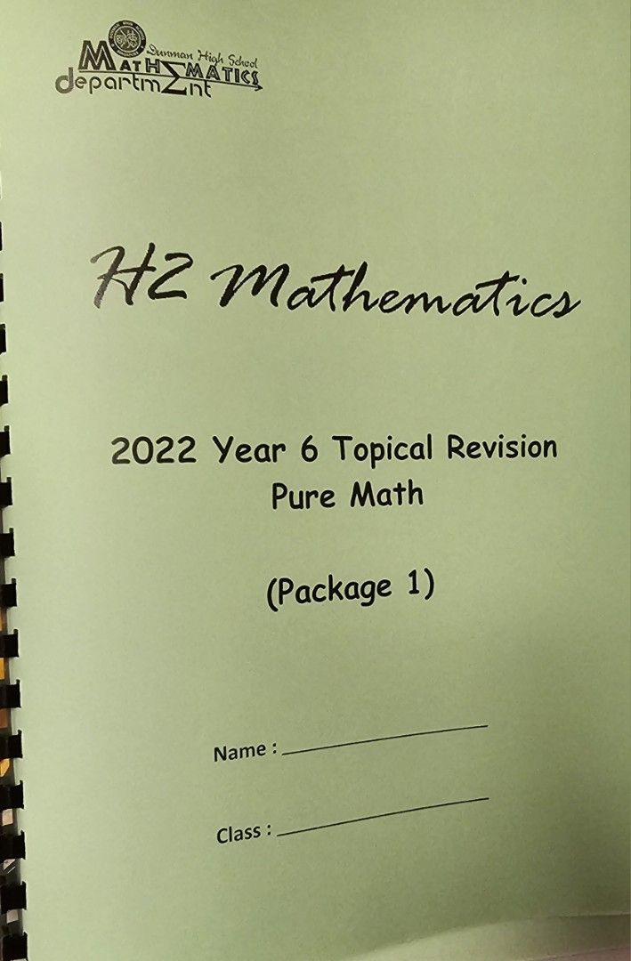 H2 Mathematics Practice Questions, Hobbies & Toys, Books & Magazines ...