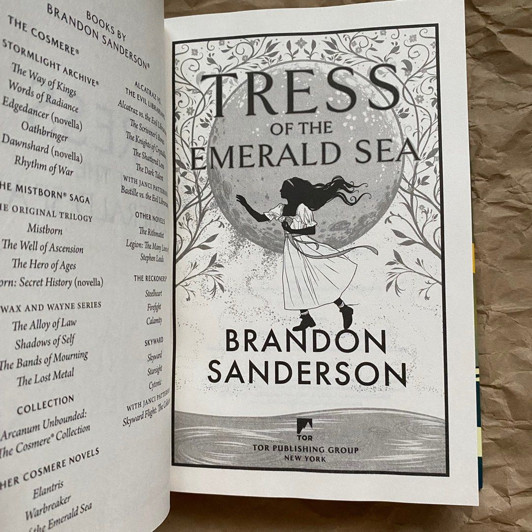 (Hardcover) Tress of the Emerald Sea by Brandon Sanderson, Hobbies