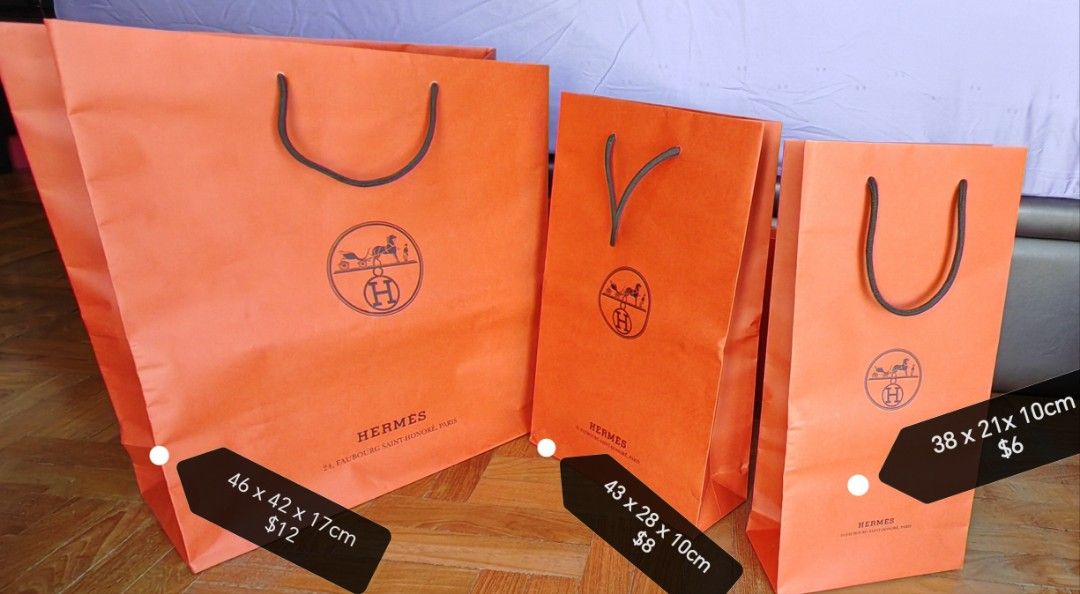 Hermes paper bag & box 💯 Authentic from boutique, Luxury, Bags & Wallets  on Carousell