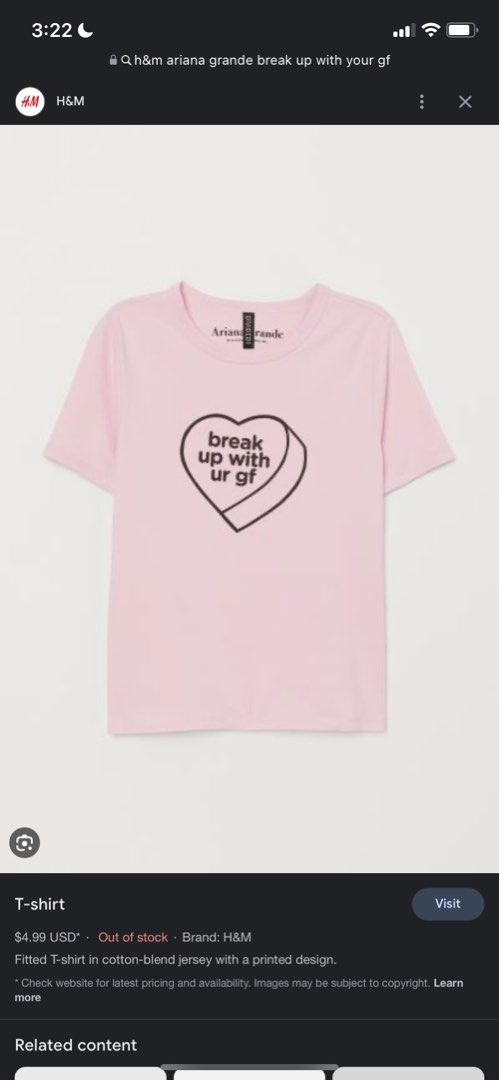 H and m 2024 ariana grande shirt
