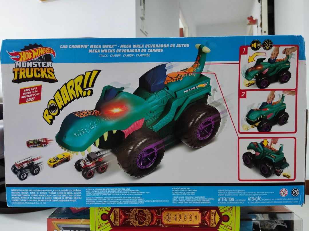 Hot Wheels Car Chompin' Chomping Mega Wrex, Hobbies & Toys, Toys