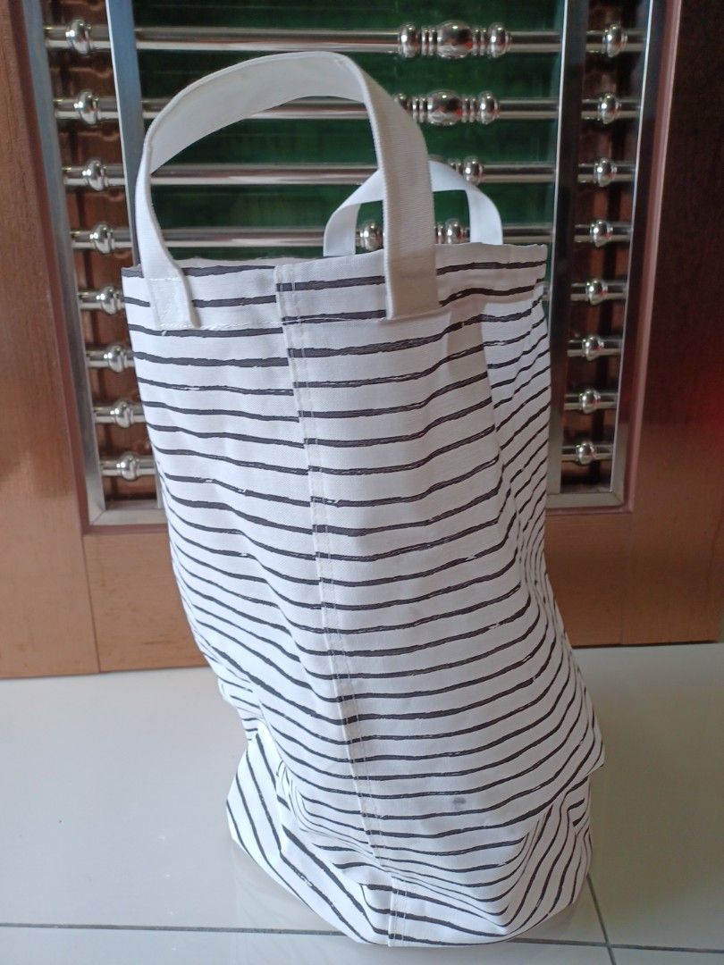 KLUNKA Laundry bag, white, black - IKEA