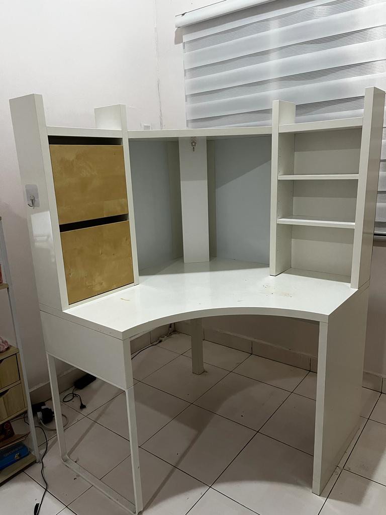 IKEA MICKE corner desk, Furniture & Home Living, Furniture, Tables & Sets on Carousell