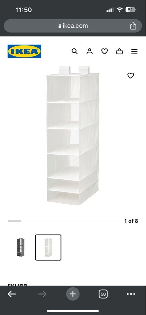 Ikea Skubb Organizer with 6 compartments on Carousell