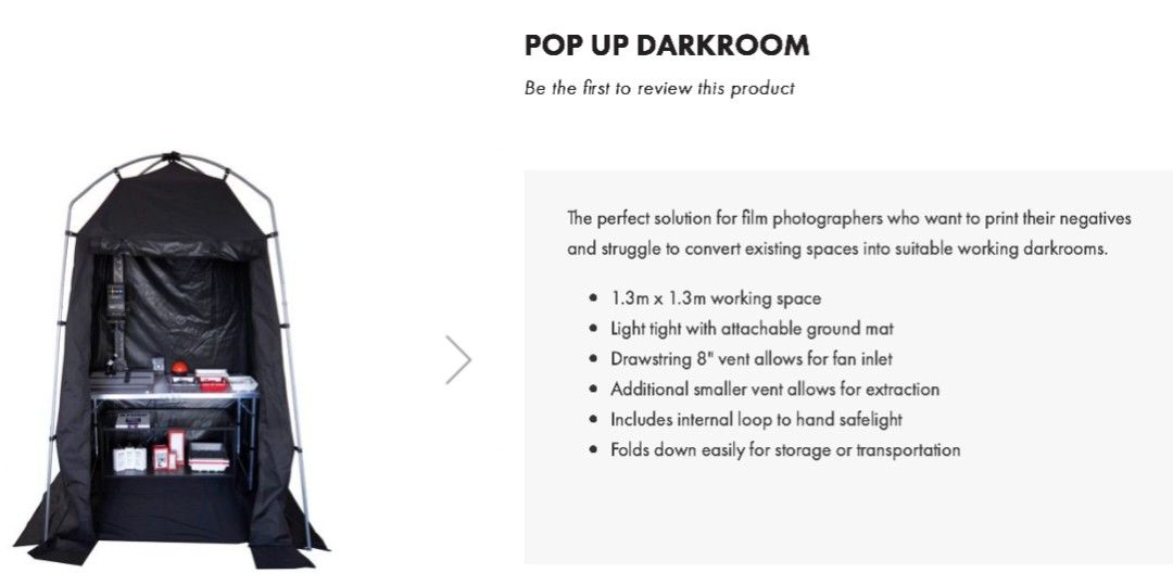 Ilford Popup darkroom!, 攝影器材, 攝影配件, 其他攝影配件 Carousell