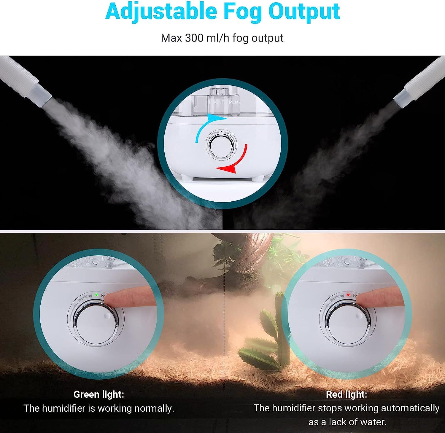 INKBIRDPLUS Reptile Humidifier Mister, 4 Liter Dry Burning Protection Fogger