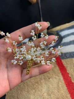 Japan vintage pearl tree brooch