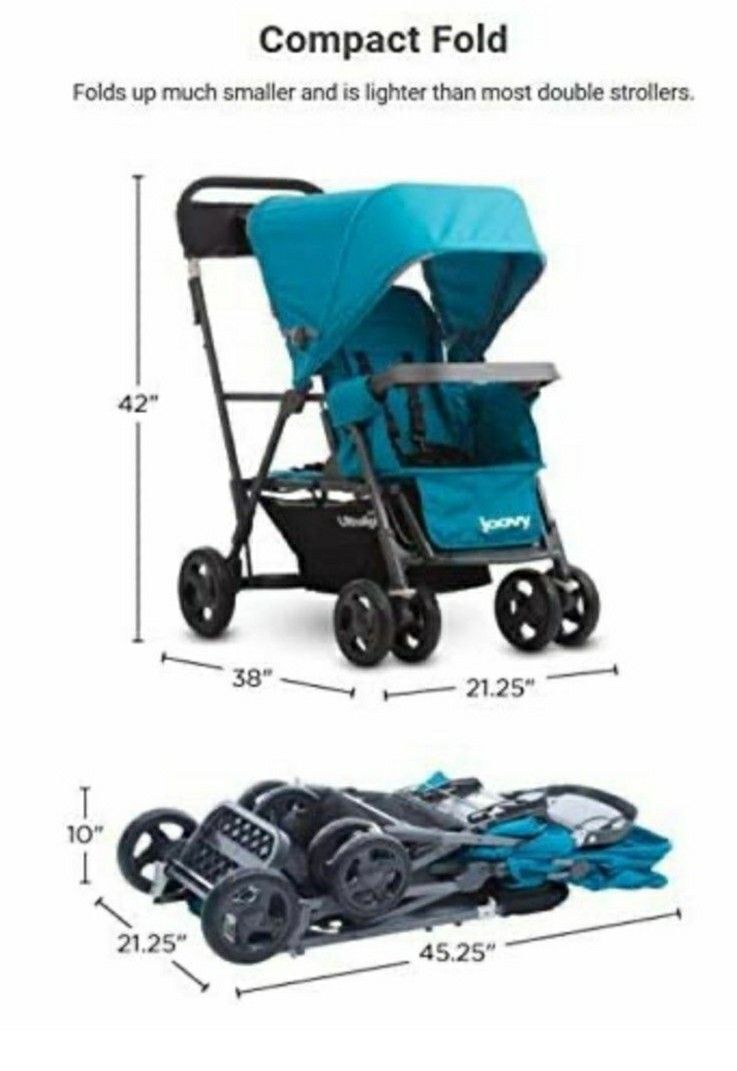Joovy double stroller, Babies & Kids, Going Out, Strollers on Carousell