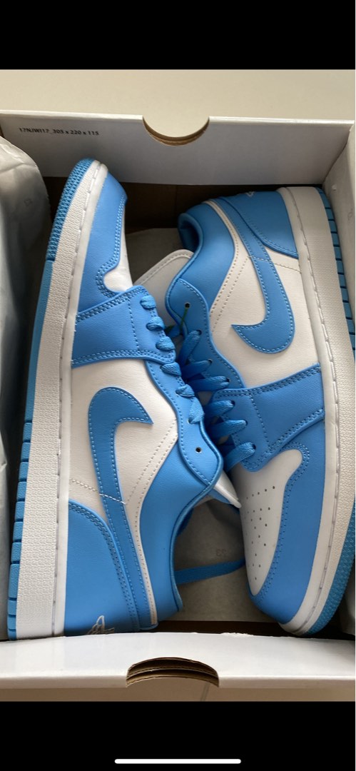 Jordan 1 Unc Low Men s Fashion Footwear Sneakers on Carousell