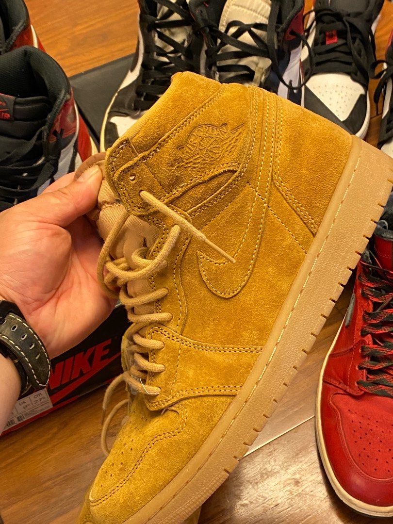 Jordan 1 high wheat. Us 9.5 men, 男裝, 鞋, 波鞋- Carousell