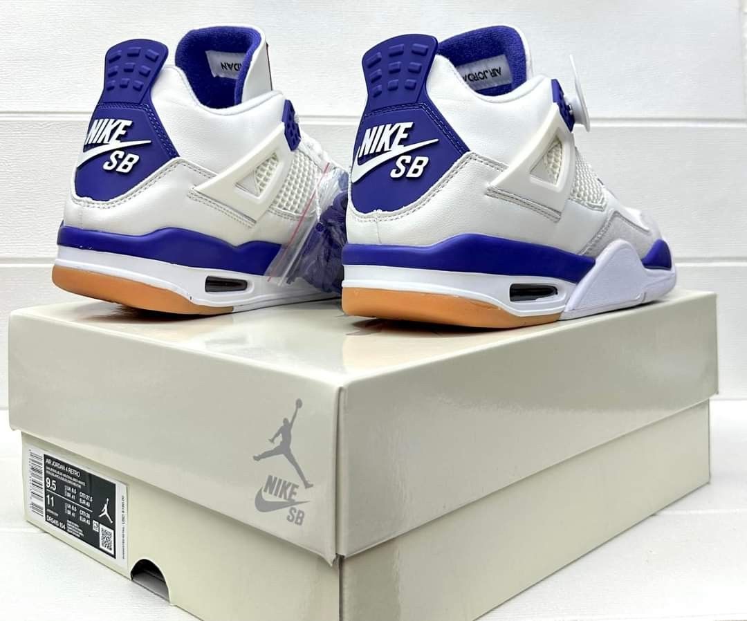 jordan 4 blue black white