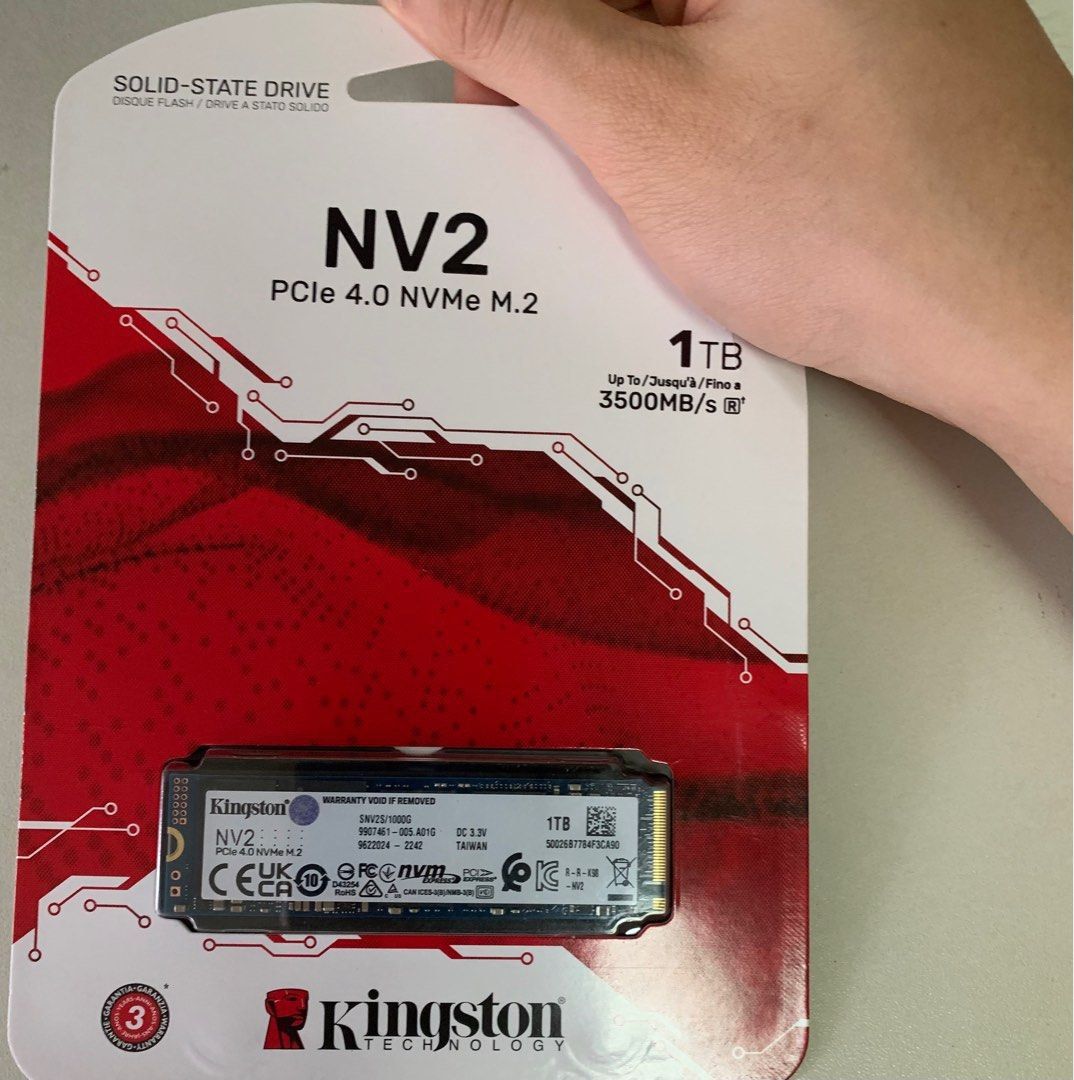 Kingston NV2 2TB M.2 2280 NVMe Internal SSD | PCIe 4.0 Gen 4x4 | Up to 3500  MB/s | SNV2S/2000G