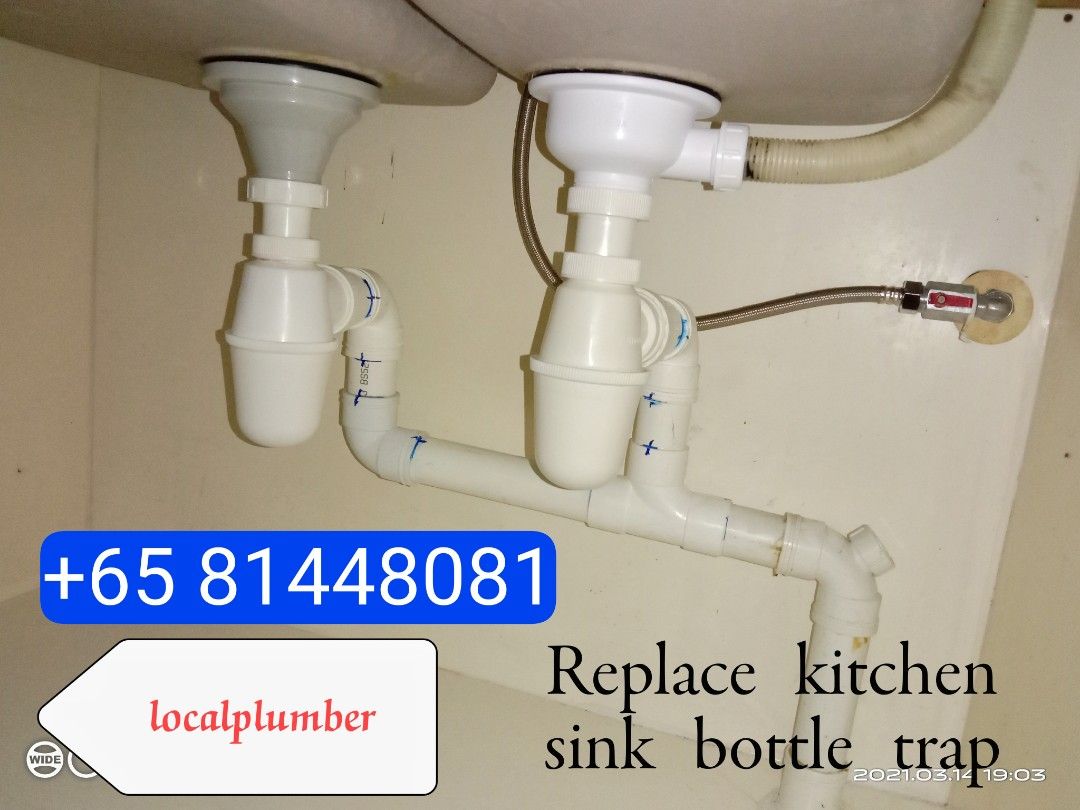 Kitchen sink waste/basin waste/ Bottle trap (Category: Bathroom & Kitchen Fixtures) located in Singapore. Submitted by localplumber (Listing ID 1076451601, Image 1). Description: 📱📲WhatsApp 81448081 💦KITCHEN SINK WASTE AND BOTTLE TRAP. 💦BASIN WASTE AND BOTTLE TRAP..
