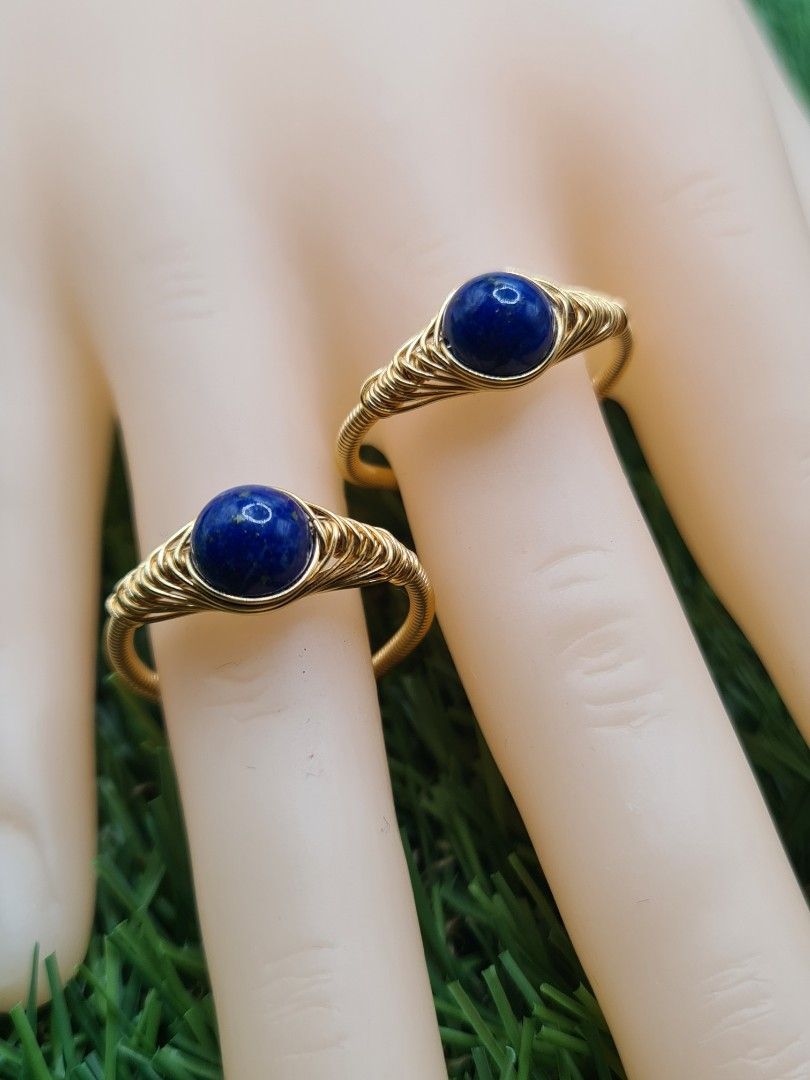 Gold best sale lapis ring