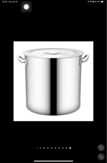 Large 30cm Silver Stainless Pot