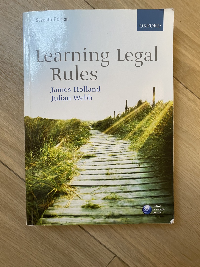 Learning Legal Rules (James Holland and Julian Webb), 興趣及遊戲, 書本 & 文具 ...