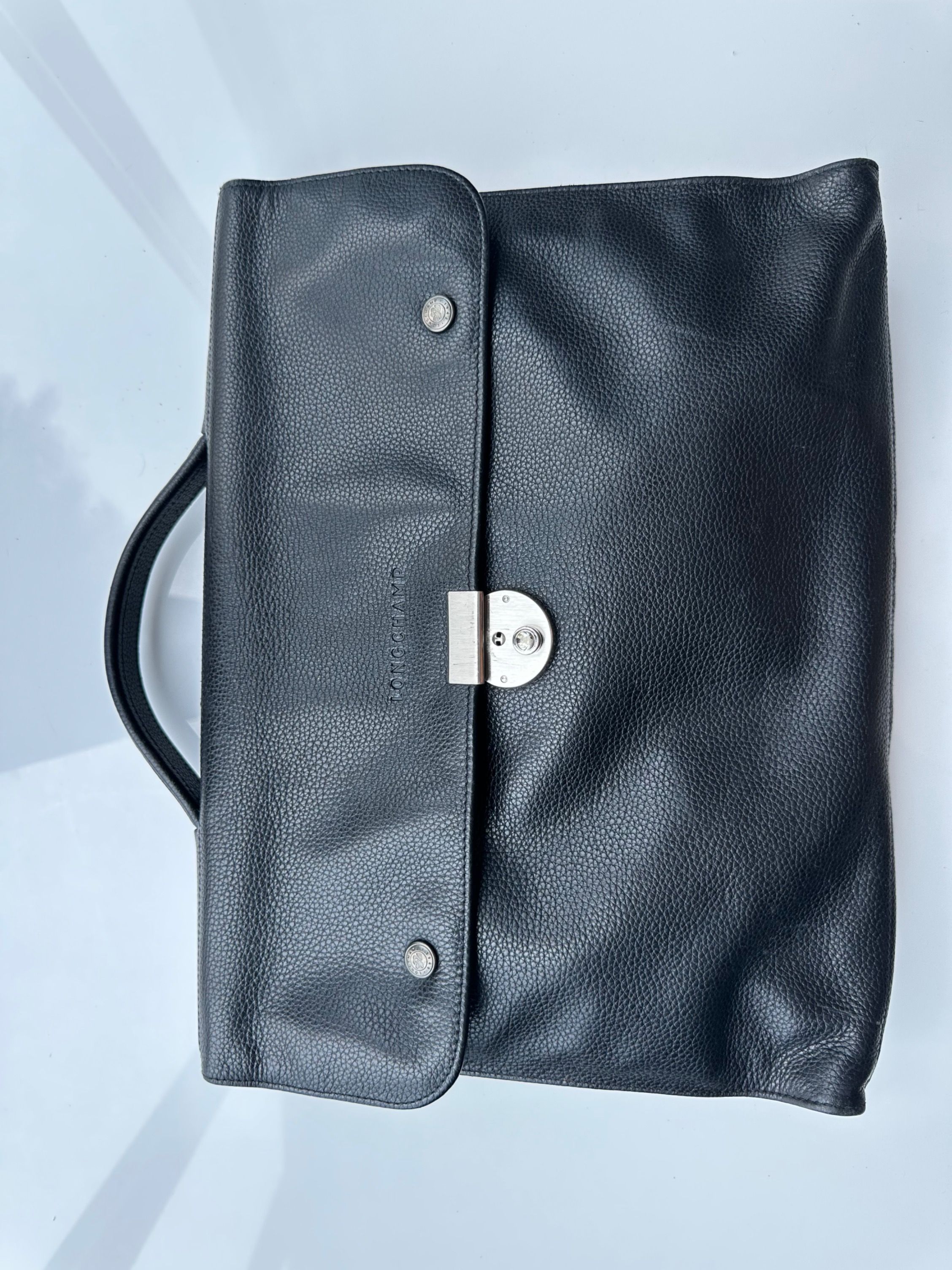 Leather briefcase Longchamps Luxury Bags Wallets on Carousell
