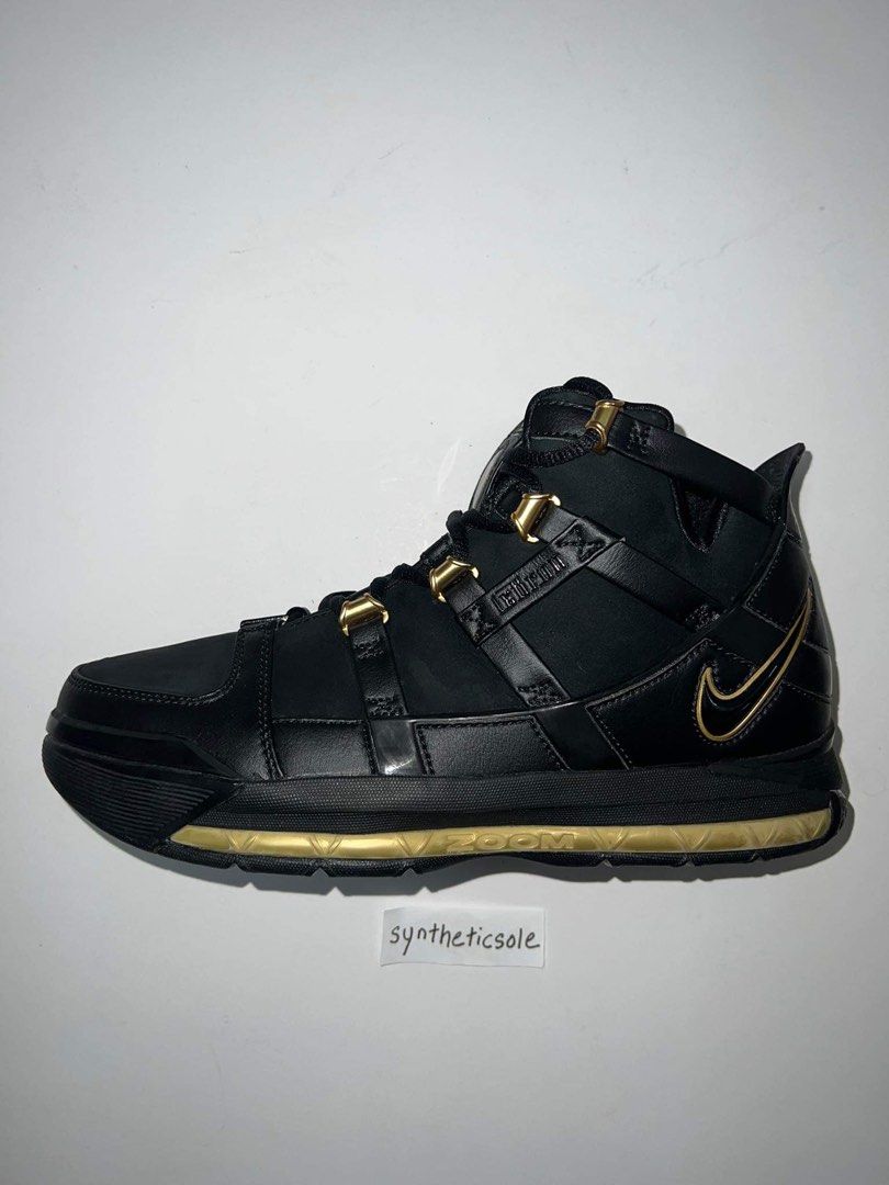 Lebron 3 black online gold