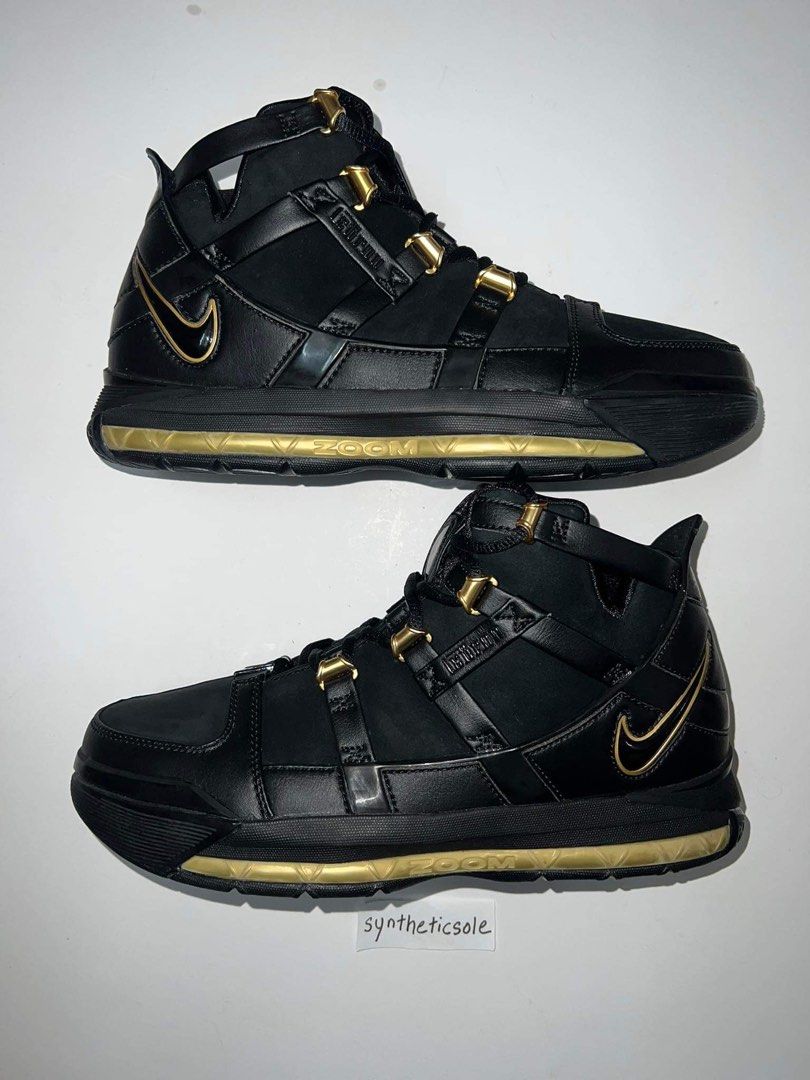 Lebron 3 discount black and gold