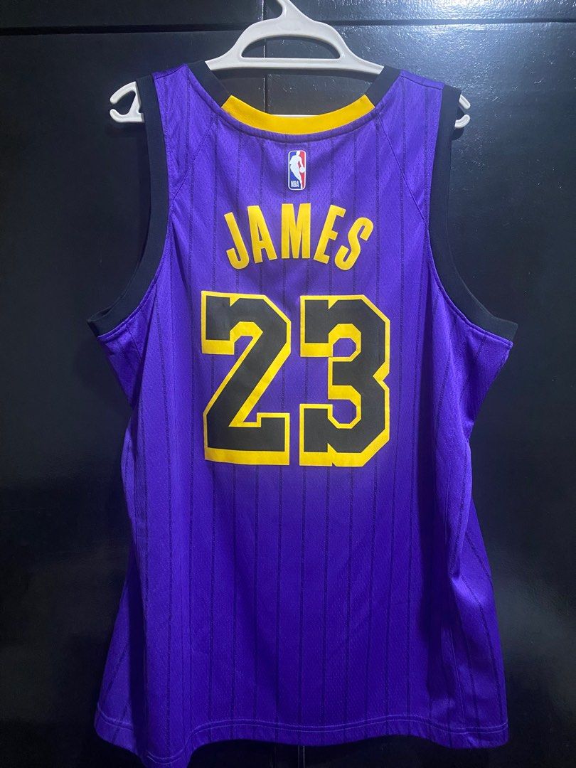 LeBron James Nike Swingman Jersey Lakers Throwback Hardwood Classic XL 52  Blue