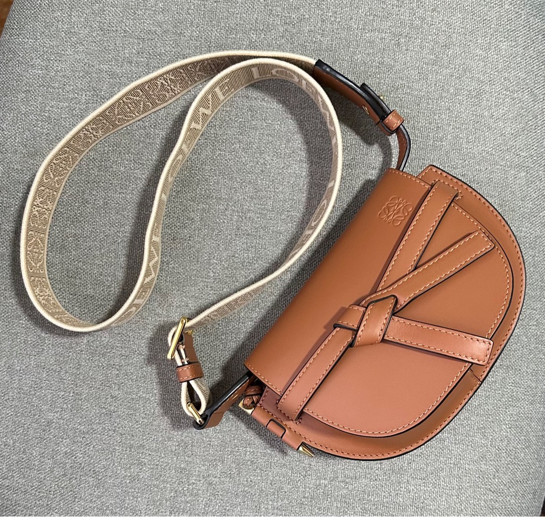 Loewe mini gate Tan, Luxury, Bags & Wallets on Carousell