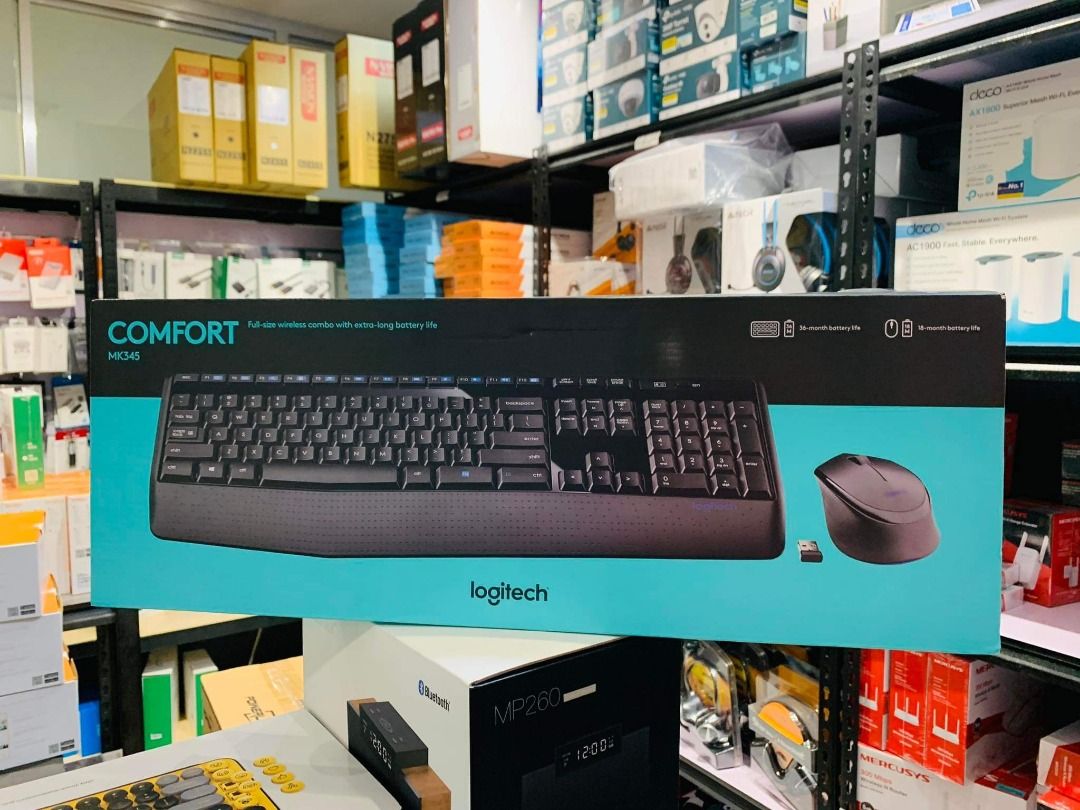 Logitech MK345 Comfort Wireless Keyboard Mouse Combo, Computers & Tech ...