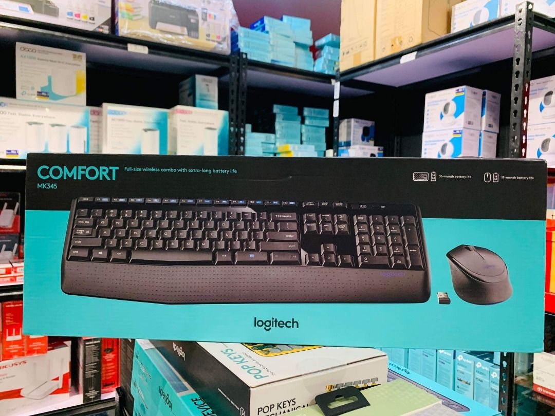 Logitech MK345 Comfort Wireless Keyboard Mouse Combo, Computers & Tech ...