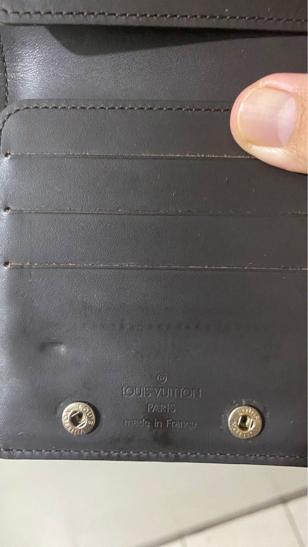 Louis Vuitton Dark Brown Leather Monogram Embossed Bifold Wallet Louis  Vuitton