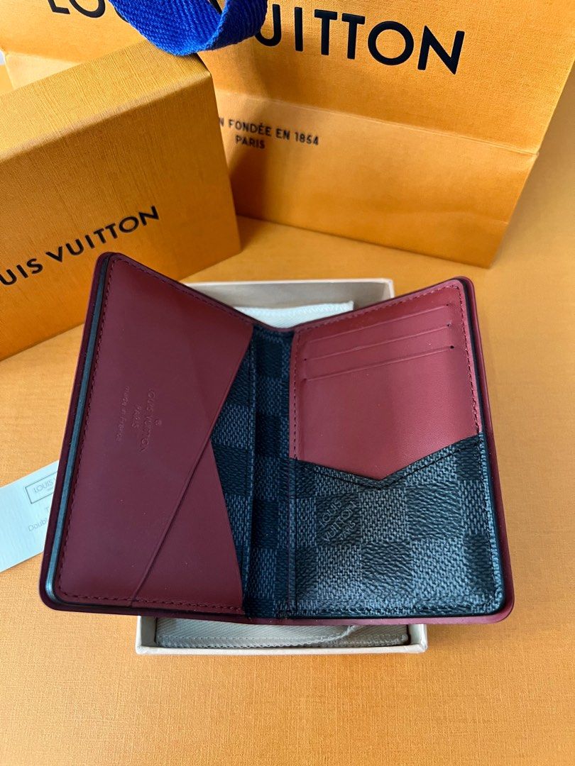 Louis Vuitton (Bordeaux vs NeptuneTrim) Pocket Organiser/ Organizer DAMIER  GRAPHITE comparison 