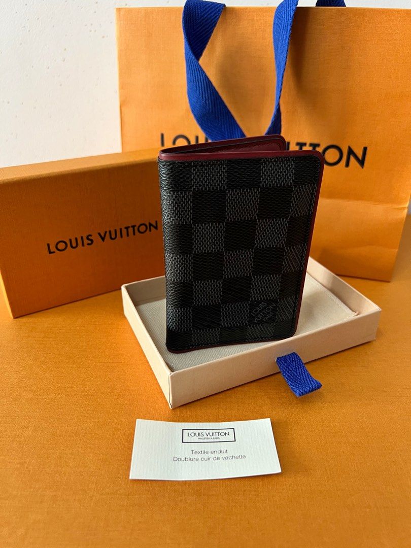 Louis Vuitton (Bordeaux vs NeptuneTrim) Pocket Organiser/ Organizer DAMIER  GRAPHITE comparison 