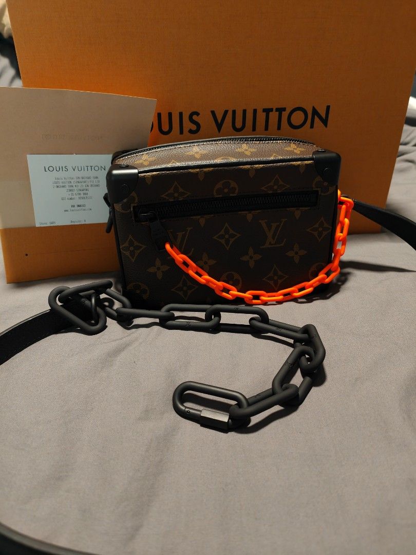 Authentic Louis Vuitton x Virgil Abloh Mini Soft Trunk Monogram Orange  Chain, Luxury, Bags & Wallets on Carousell