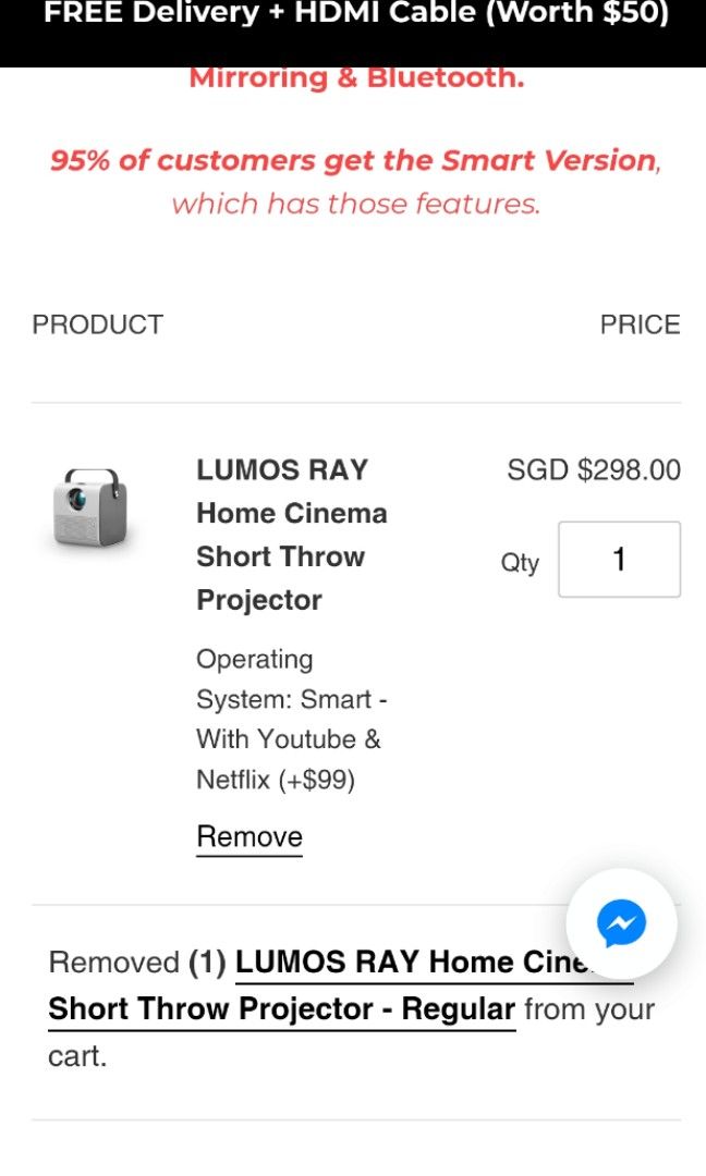 Lumos ray projector(smart) with netflix and YouTube, TV & Home
