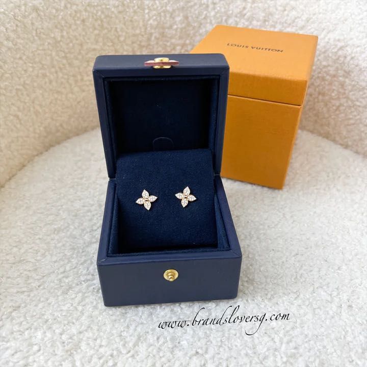 Louis Vuitton Louis Vuitton Color Blossom 18k Rose Gold Malachite Star  Studs in Green