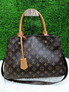 Louis Vuitton Hand bag Montagne MM 2way Monogram Leather Cowhide w/storage  bag