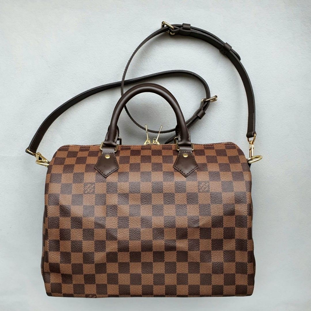 Lv speedy 30 with strap, Luxury, Bags & Wallets on Carousell