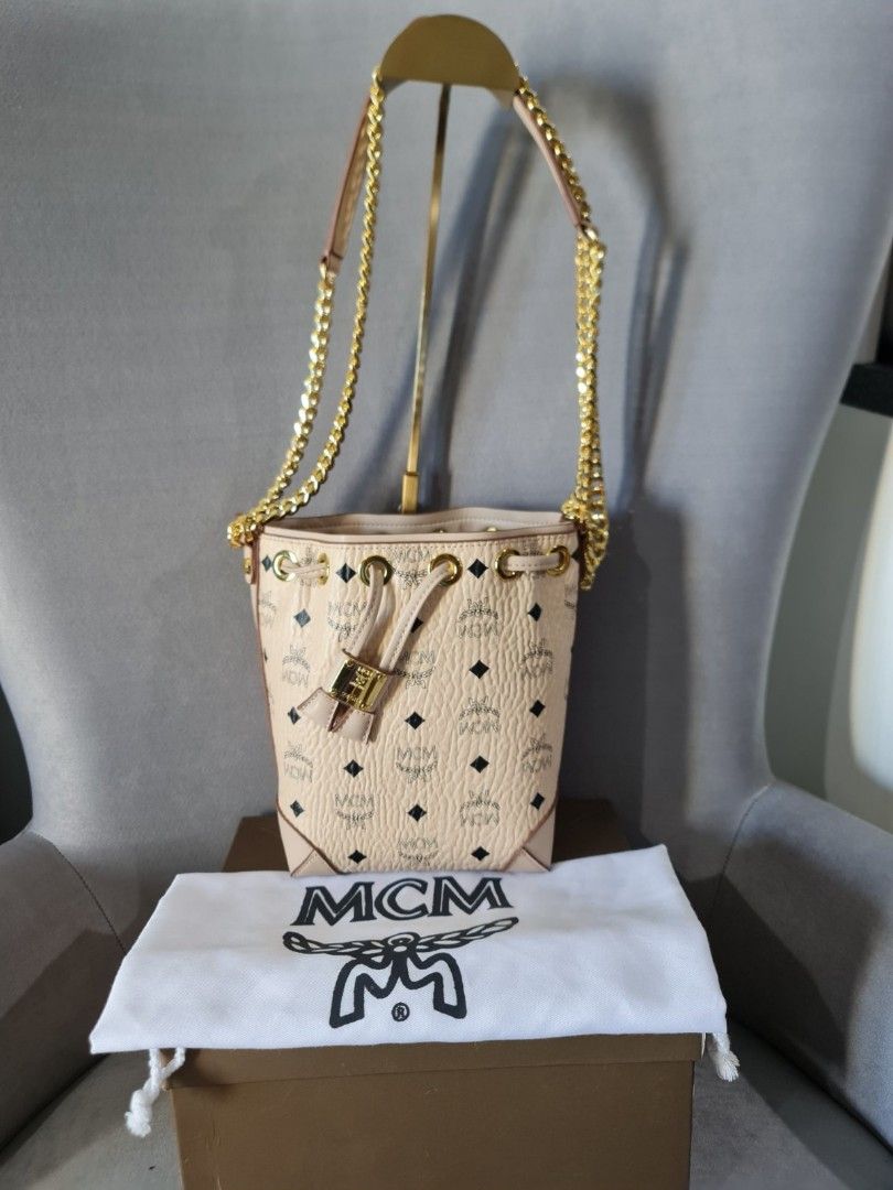 MCM Medium Dessau Chain Bucket Bag - Farfetch