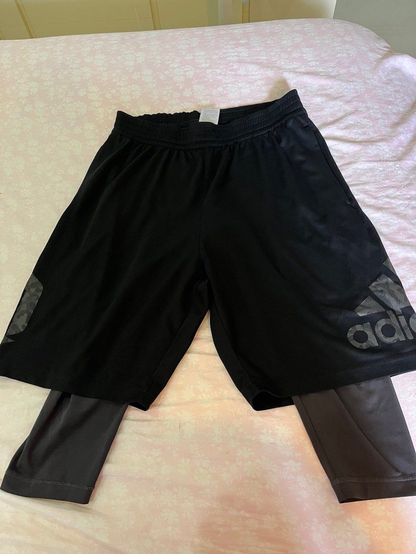Medium Adidas Damian Lillard Basketball Shorts with leggings, Men's  Fashion, Activewear on Carousell