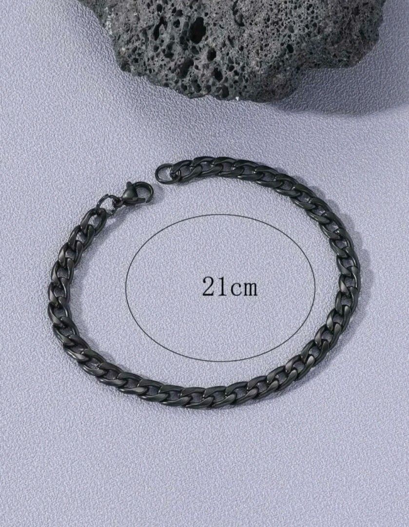 Mens gold shop chain bracelet set