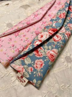 。Migu 溫度手作。玫瑰花外出餐具包/餐具袋/筷套