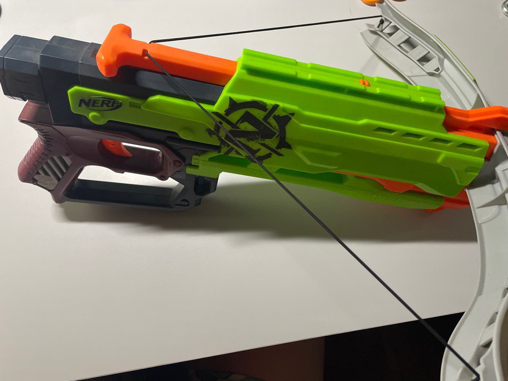 NERF Zombie Strike Crosscut Blaster Pistol Zombie Saw Pre-owned (Gun Only)