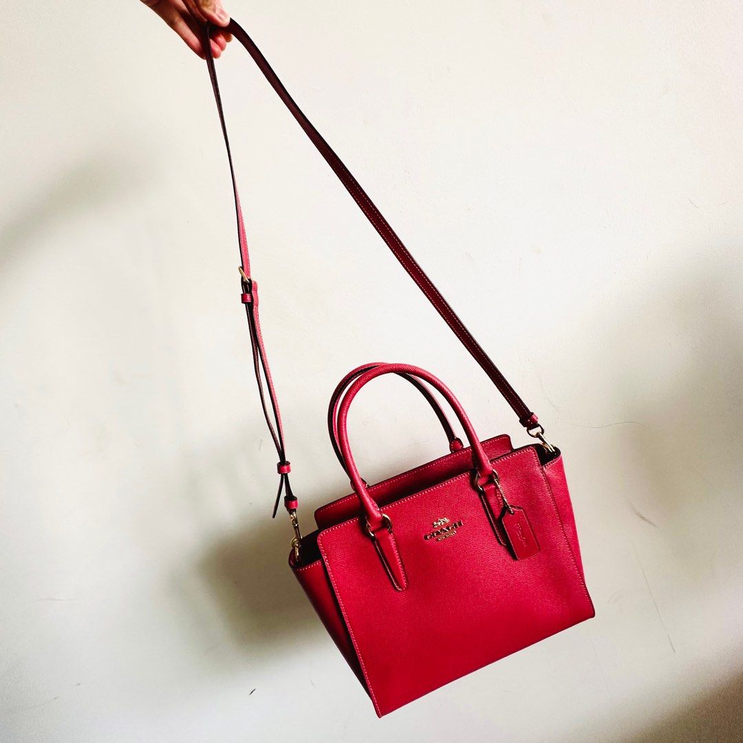 Coach leah sale satchel size