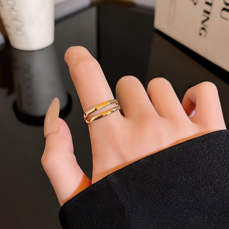 New Double Layer Adjustable Fashion Gold Ring