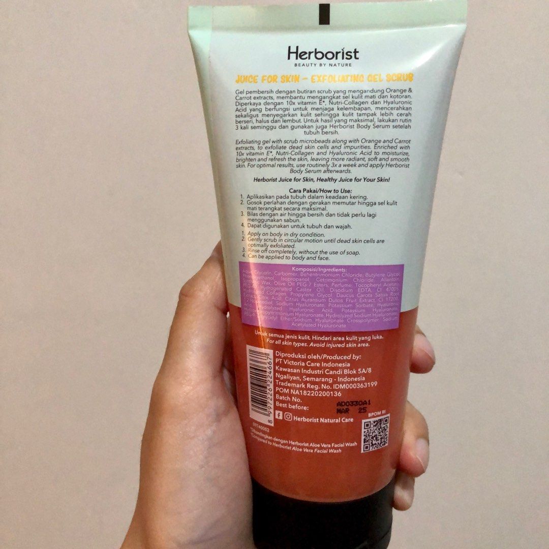 [NEW] Herborist Juice for Skin Exfoliating Gel Scrub 150ml on Carousell