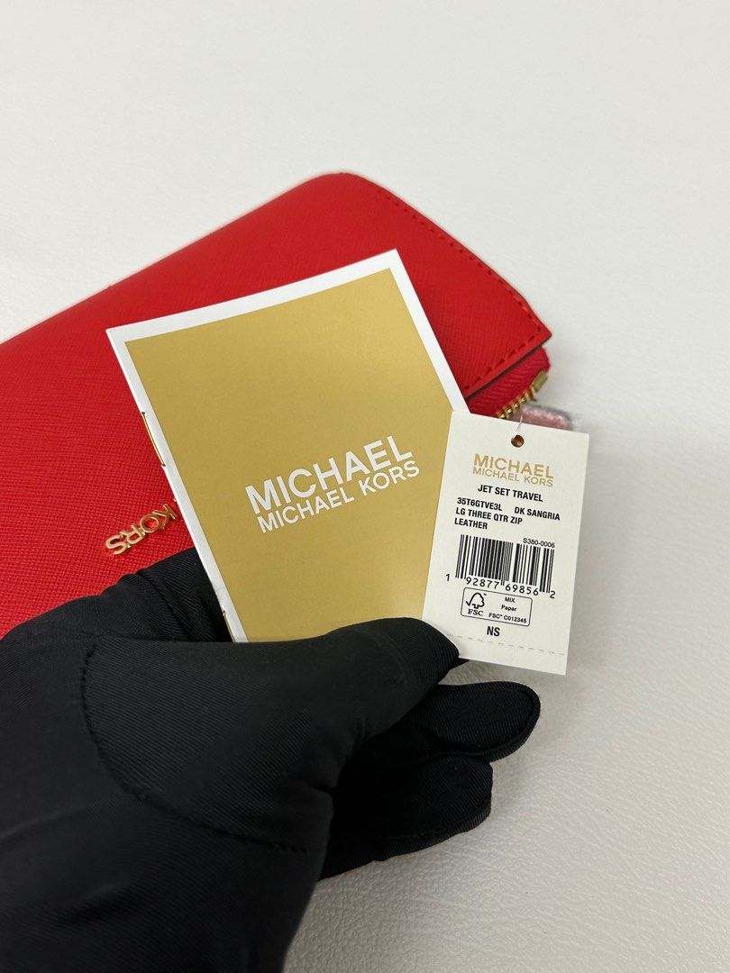 Michael Kors Jet Set Travel Saffiano Leather Smartphone Crossbody In Dark  Sangria