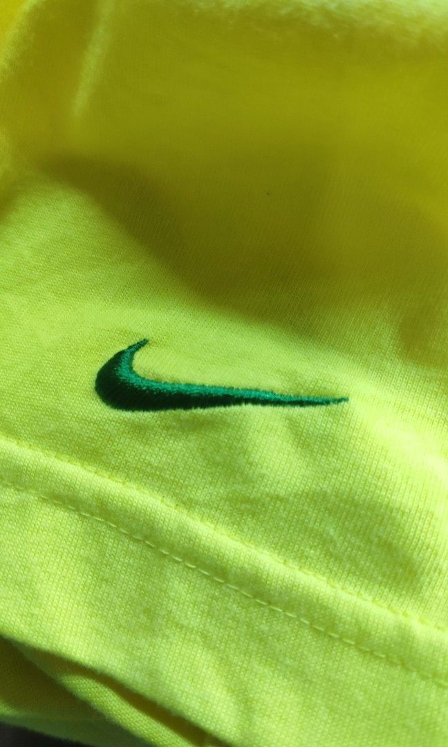 Bra, Y2K Vintage Nike Small Middle Swoosh green and yel