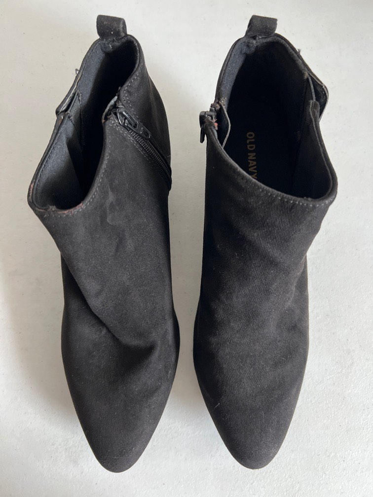 Old navy black suede boots sales